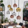 Ripoll hanging light, globe light, pendant light Ecru, black, 8-light sources