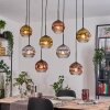 Ripoll hanging light, globe light, pendant light Ecru, black, 8-light sources