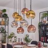 Ripoll hanging light, globe light, pendant light Ecru, black, 8-light sources