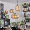 Apedo hanging light, globe light, Cluster pendant lamp Amber, 3-light sources