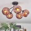 Koyoto ceiling light, globe light 52 cm coppery, 5-light sources