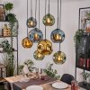 Ripoll hanging light, globe light, pendant light Ecru, black, 8-light sources
