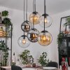 Gastor hanging light, globe light, pendant light Amber, clear, Smoke-coloured, 6-light sources