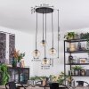 Koyoto hanging light, globe light, Cluster pendant lamp Amber, clear, 4-light sources