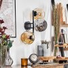 Ripoll globe light, wall light Amber, Smoke-coloured, 3-light sources