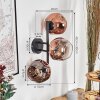 Ripoll globe light, wall light clear, coppery, 3-light sources