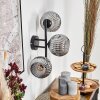Ripoll globe light, wall light Smoke-coloured, 3-light sources