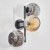 Ripoll globe light, wall light Amber, Smoke-coloured, 3-light sources