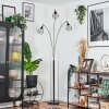 Yaak floor lamp chrome, black, 3-light sources