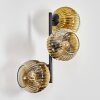 Ripoll globe light, wall light gold, clear, 3-light sources