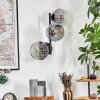 Ripoll globe light, wall light clear, Smoke-coloured, 3-light sources