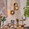 Ripoll globe light, wall light clear, Smoke-coloured, 3-light sources