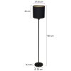 Steinhauer lights Noor floor lamp black, 1-light source