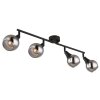 Globo lighting Glyptar ceiling light, ceiling spotlight black, 4-light sources