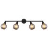 Globo lighting Glyptar ceiling light, ceiling spotlight black, 4-light sources