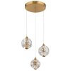 Globo lighting Virina hanging light LED gold, 3-light sources