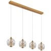Globo lighting Virina hanging light LED gold, 4-light sources