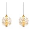 Globo lighting Virina hanging light LED gold, 4-light sources