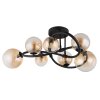 Globo lighting Tuberius ceiling light LED black, 7-light sources
