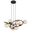 Globo lighting Tuberius hanging light LED black, 8-light sources