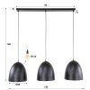 Kosmos pendant light anthracite, 3-light sources