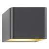 LCD outdoor wall light LED black, 2-light sources