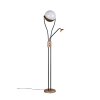 Trio lights Chris floor lamp LED brown, 2-light sources