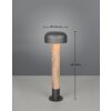 Trio lights FRASER outdoor floor lamp Light wood, 1-light source