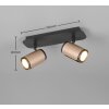 Trio lights Gillan ceiling spotlight brown, 2-light sources