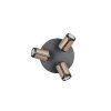 Trio lights Gillan ceiling spotlight brown, 3-light sources