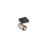 Trio lights und ceiling spotlight, wall and ceiling light, wall spotlight brown, 1-light source