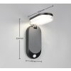 Reality lights LAGOAS wall light LED black, 1-light source, Motion sensor