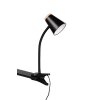 Reality lights Pongo clamp-on light LED black, 1-light source