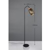 Reality lights Bidar floor lamp black-gold, 1-light source