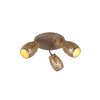 Reality lights Bidar ceiling light brown, 3-light sources
