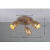 Reality lights Bidar ceiling light brown, 3-light sources