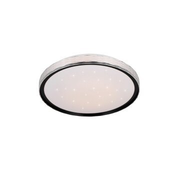 Reality lights Varda ceiling light LED black, 1-light source, Remote control