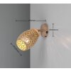 Reality lights und ceiling spotlight, wall and ceiling light, wall spotlight brown, 1-light source