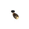 Reality lights und ceiling spotlight, wall and ceiling light, wall spotlight black-gold, 1-light source