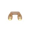Reality lights Bidar ceiling spotlight brown, 2-light sources