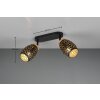 Reality lights Bidar ceiling spotlight black-gold, 2-light sources