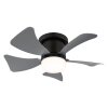 Globo lighting Hines Ceiling fan light LED grey, black, 1-light source, Remote control