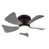 Globo lighting Hines Ceiling fan light LED grey, black, 1-light source, Remote control