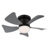 Globo lighting Hines Ceiling fan light LED grey, black, 1-light source, Remote control