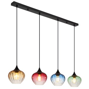 Globo lighting Sander hanging light black, 4-light sources