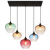 Globo lighting Sander hanging light black, 5-light sources