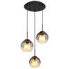 Globo lighting Barry hanging light black, 3-light sources
