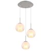 Globo lighting Barry hanging light chrome, matt nickel, 3-light sources