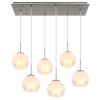 Globo lighting Barry hanging light chrome, matt nickel, 6-light sources