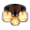 Globo lighting Xia ceiling light black, 3-light sources